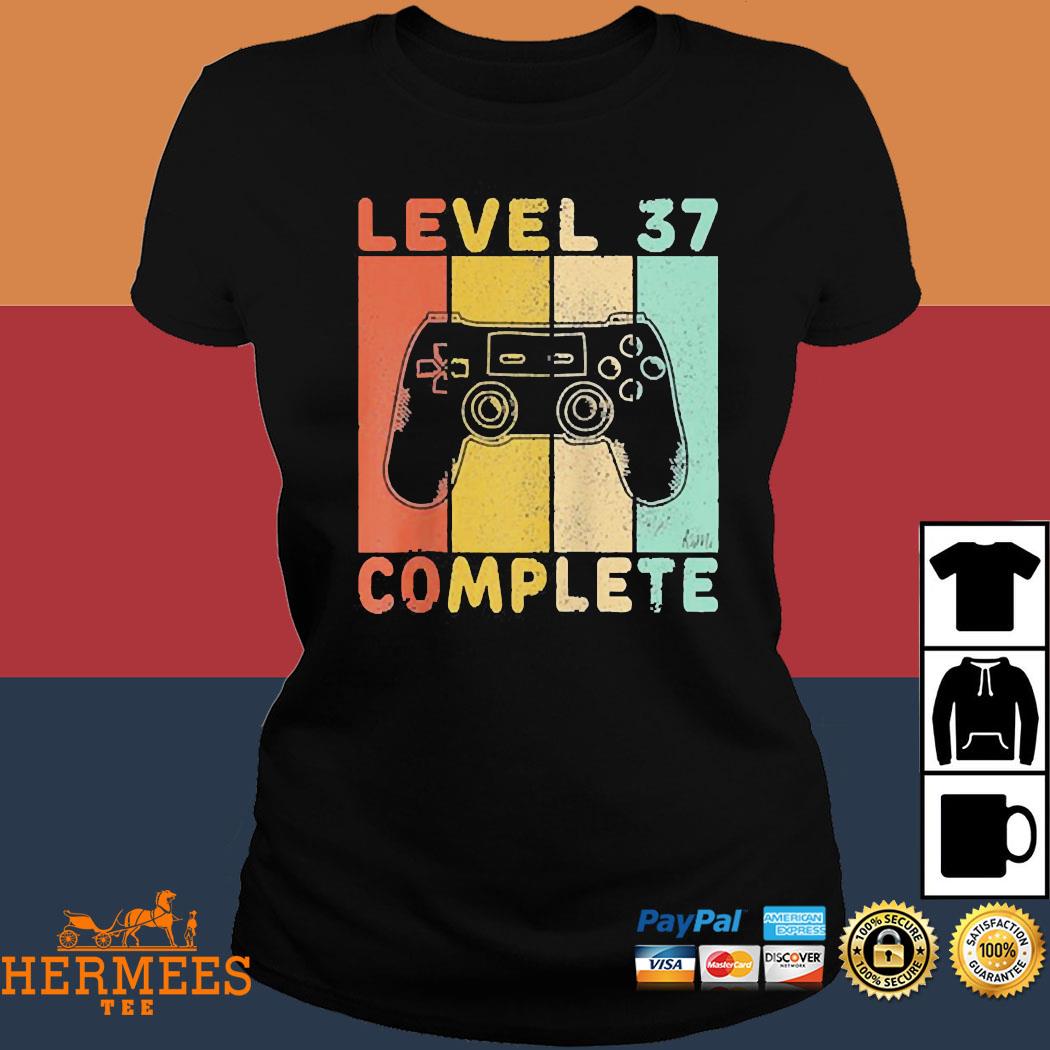 Mens 37th Birthday Gaming Level 37 Complete Shirt Ladies Shirt Hoodie And Tank Top