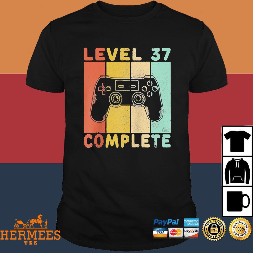 Mens 37th Birthday Gaming Level 37 Complete Shirt Ladies Shirt Hoodie And Tank Top