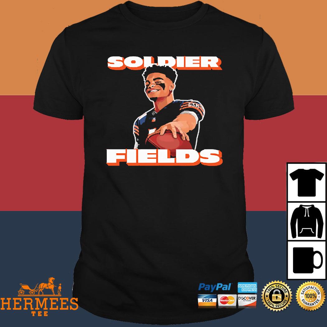 Chicago bears justin fields soldier fields shirt, hoodie, sweater, long  sleeve and tank top