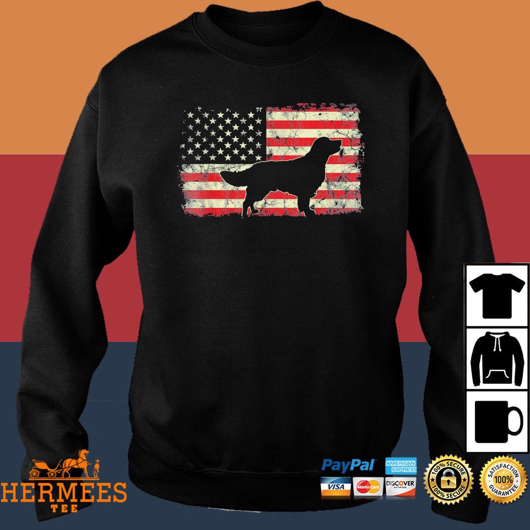 Golden Retriever 4th July Patriotic American Flag Short-Sleeve Unisex  T-Shirt