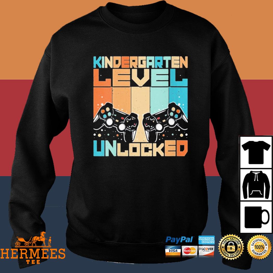 Kindergarten Level Unlocked Video Gamer Back To School Boy Shirt Ladies Shirt Hoodie And Tank Top