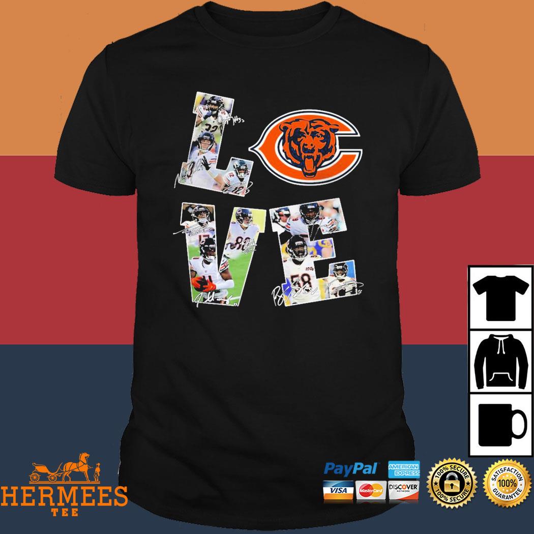 Love sign x chicago bears shirt, hoodie, sweater, long sleeve and tank top