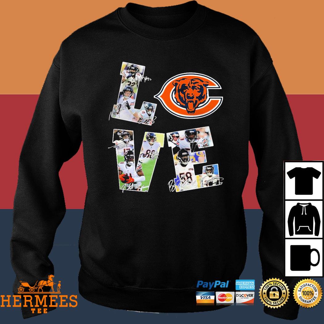 Love sign x chicago bears shirt, hoodie, sweater, long sleeve and tank top