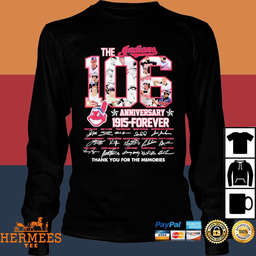 Indians 1915 Forever Signature Thank You For The Memories T-shirt
