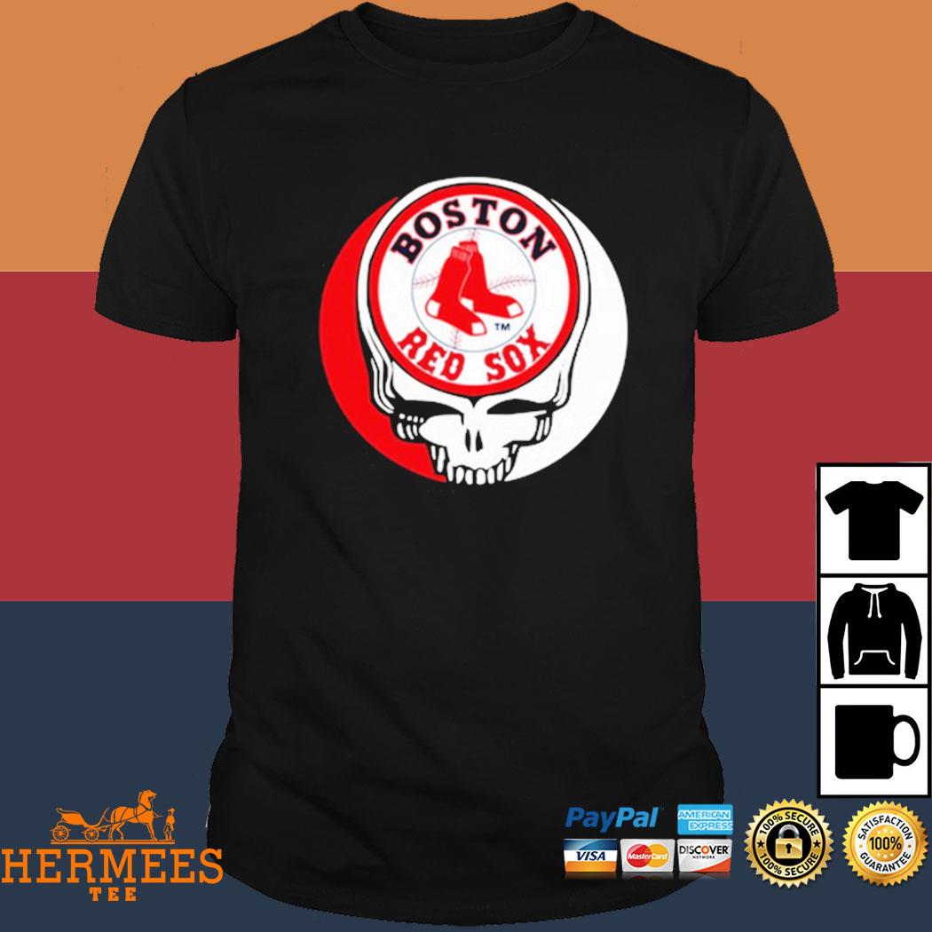 Boston Red Sox The Grateful Dead Baseball MLB Mashup Women's V-Neck T-Shirt  