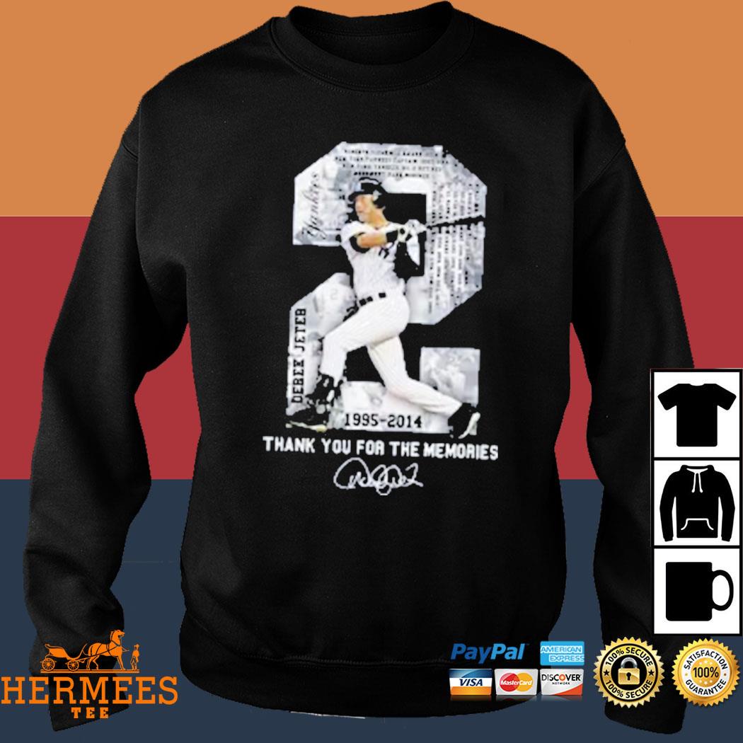 Derek Jeter 2 Hall Of Fame New York Yankees 1995 2014 Thank You For  Memories T-shirt, hoodie, tank top, sweater and long sleeve t-shirt