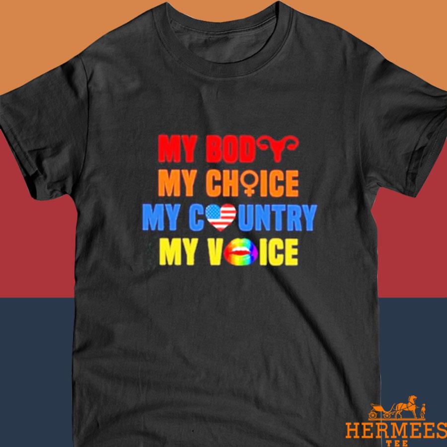 Official Uterus My Body My Choice My Country My Voice Shirt