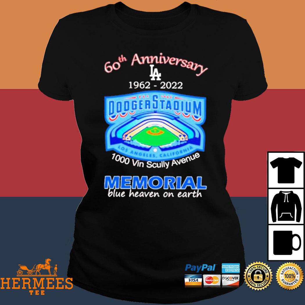 Funny los Angeles Dodgers 60th Anniversary 1962-2022 Dodgers Stadium 1000  Vin Scully Avenue Memorial shirt