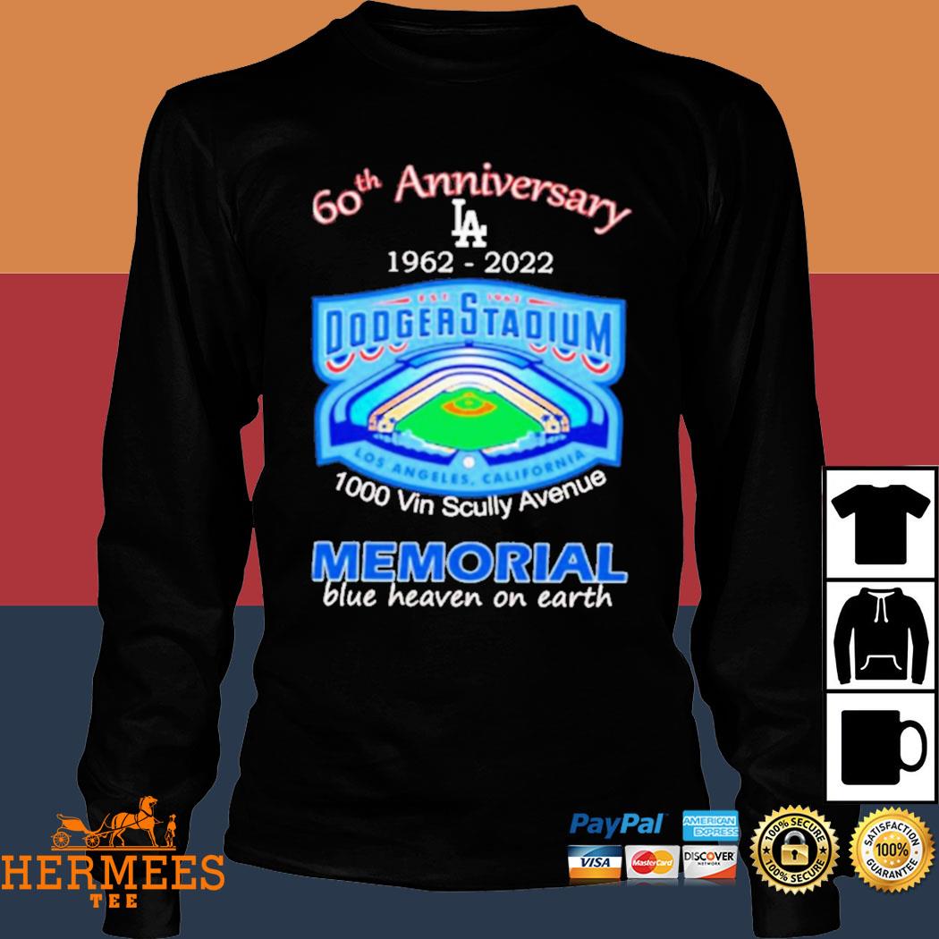 Funny los Angeles Dodgers 60th Anniversary 1962-2022 Dodgers Stadium 1000  Vin Scully Avenue Memorial shirt