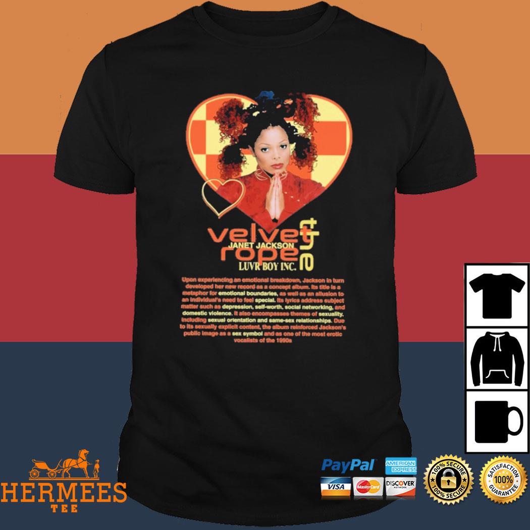 Official Velvet Rope Janet Jackson Luvrboy Factories Shirt