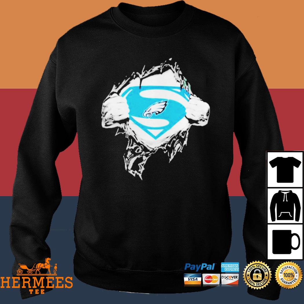 Official Philadelphia Eagles Insides Me Superman Logo shirt, hoodie,  sweater, longsleeve t-shirt