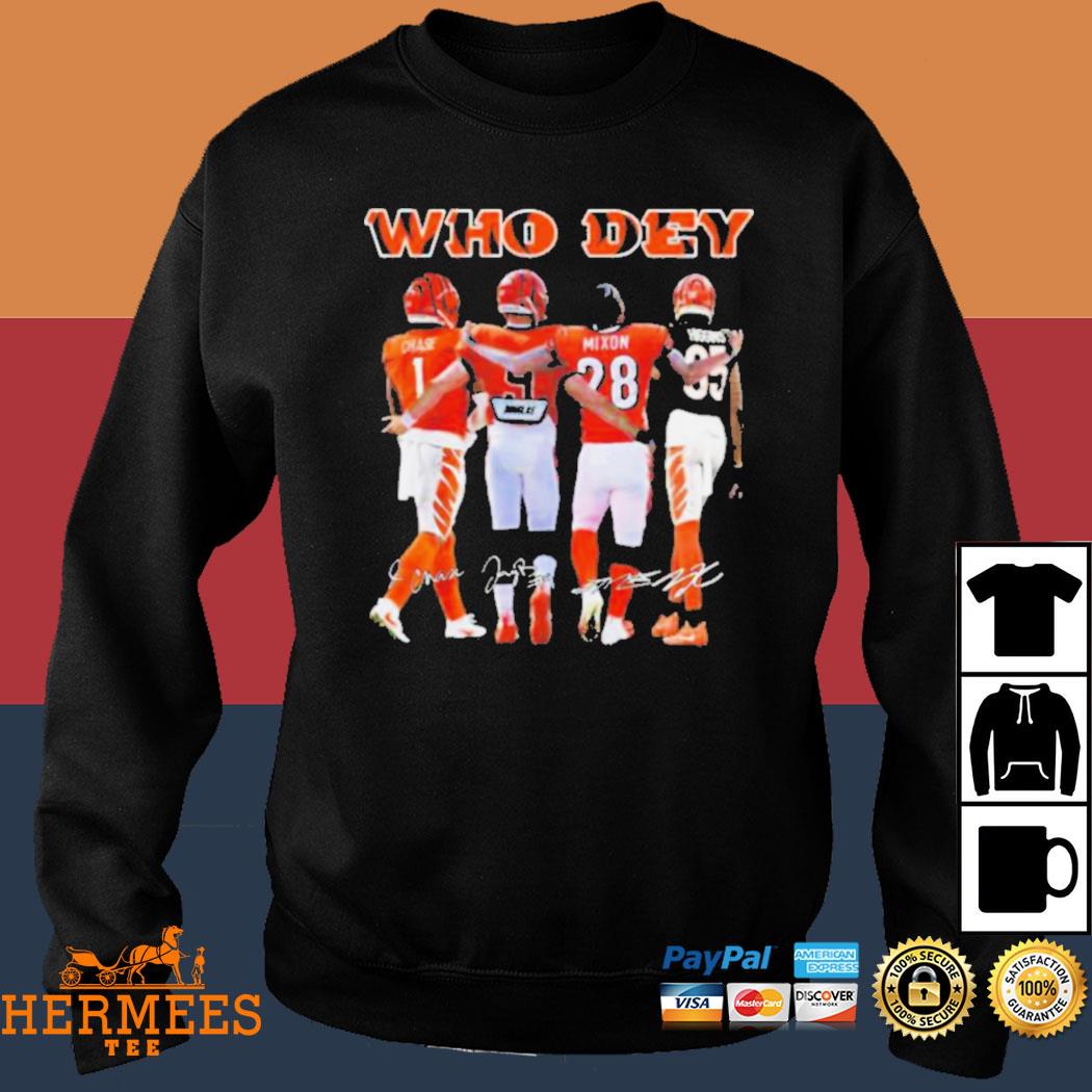 Official who Dey 2023 Cincinnati Bengals Signatures Shirt, hoodie