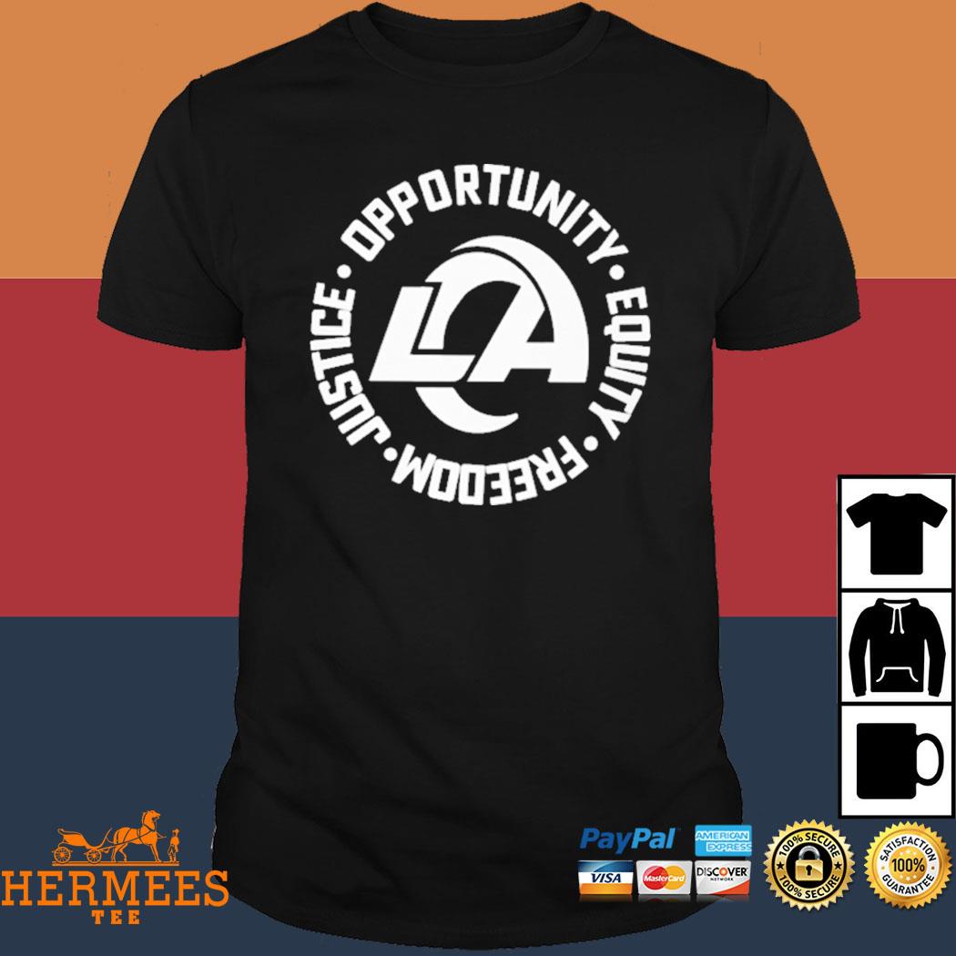 Original Los Angeles Rams NFL justice opportunity equity freedom shirt,  hoodie, sweater, long sleeve and tank top