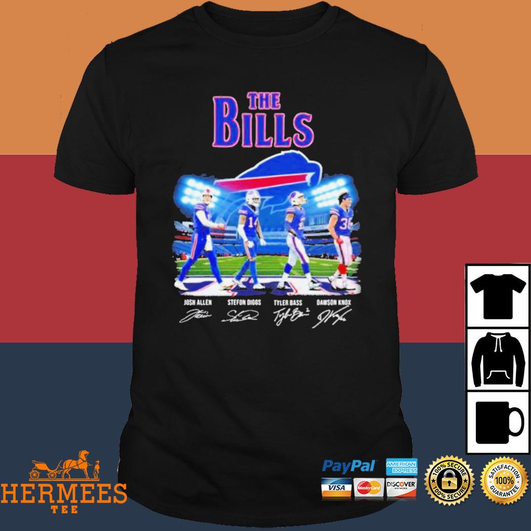 Top the Buffalo Bills abbey road Buffalo Bills team with signatures 2022  shirt, hoodie, sweater, long sleeve and tank top