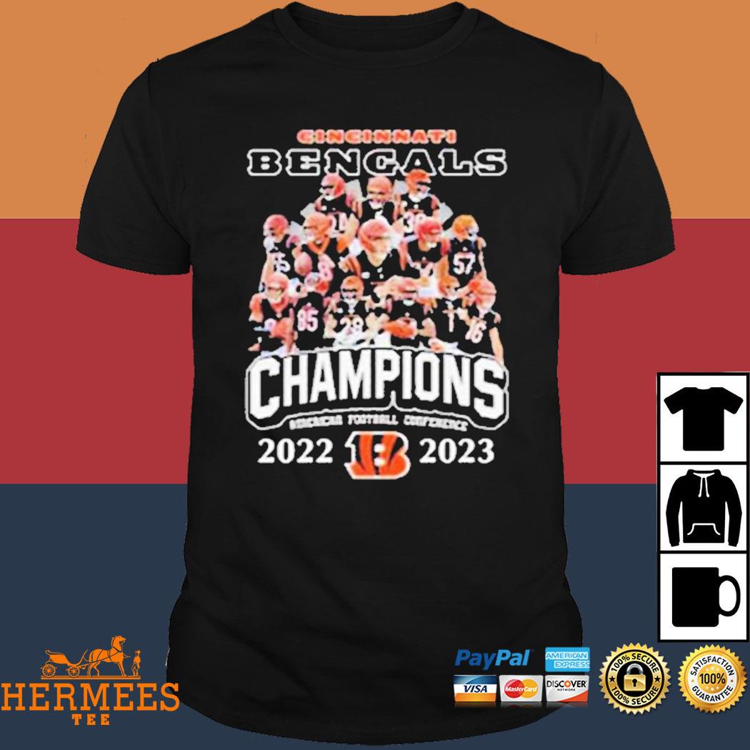 Cincinnati bengals 2022 2023 afc champions football shirt, hoodie