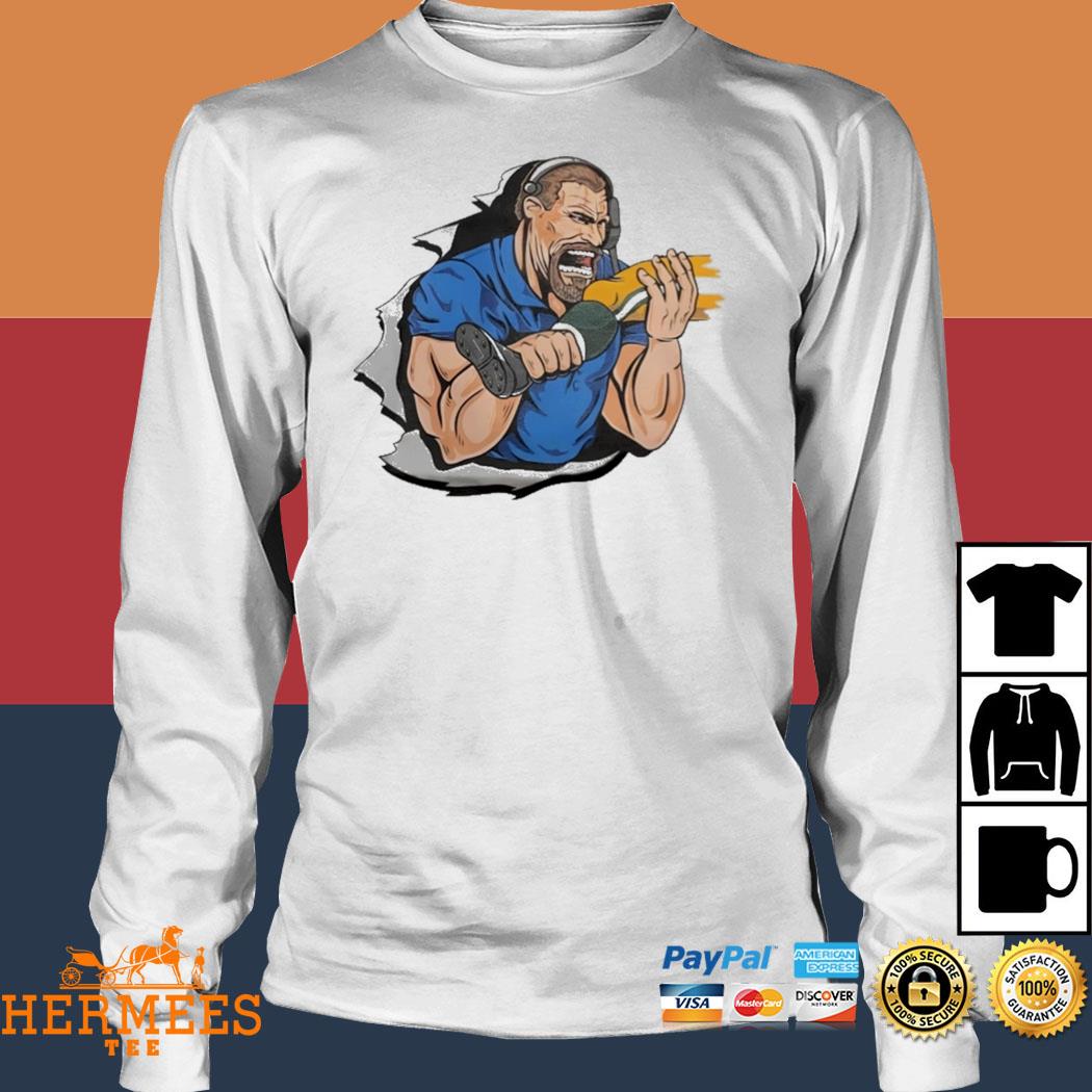 Dan Campbell Biting Kneecaps T-Shirt - KitOmega