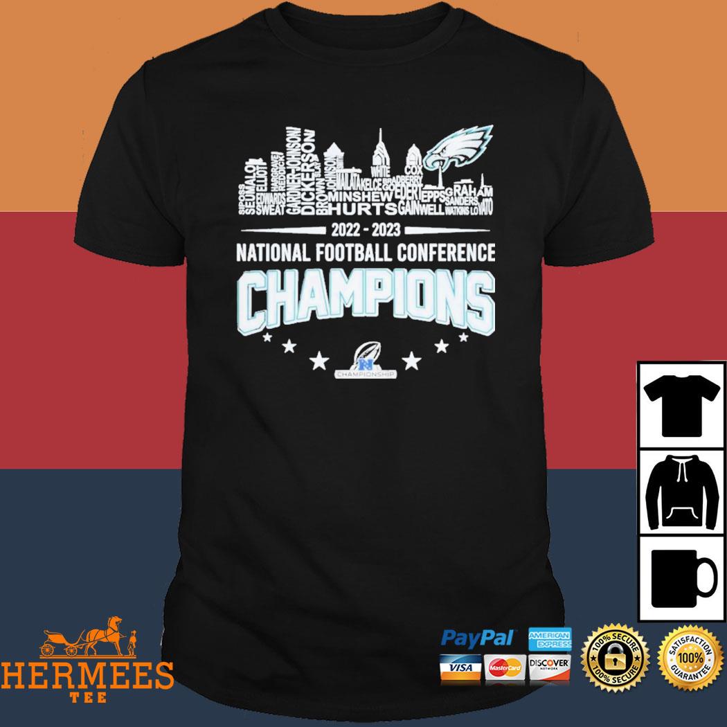 Philadelphia Eagles Player Names 2022 2023 National Football Conference  Champions Shirt - Limotees