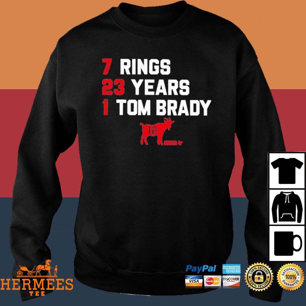 Tom Brady the greatest 7 rings shirt, hoodie, sweater, long sleeve