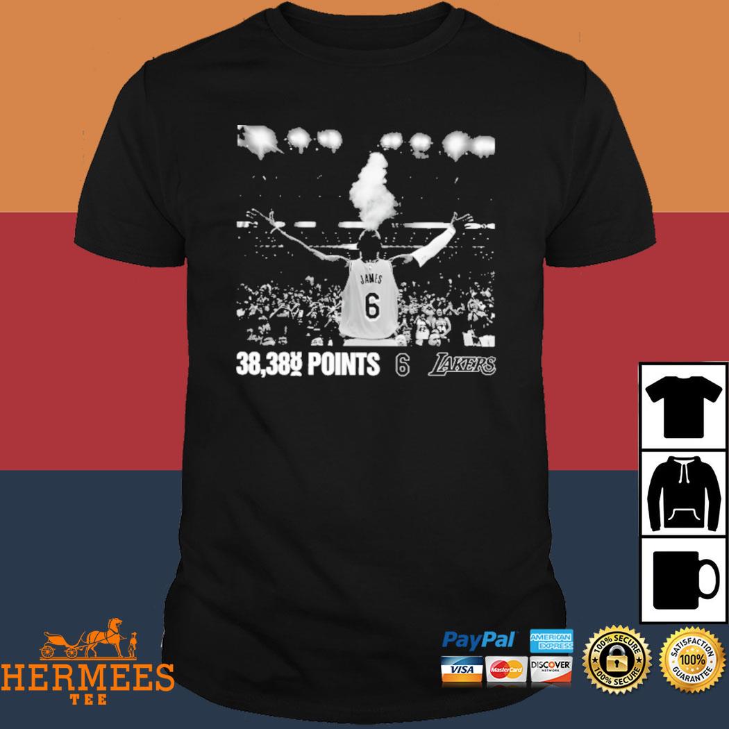Official Lebron James Nba All-Time Scoring Record Chalk Throw 38388 Points Shirt