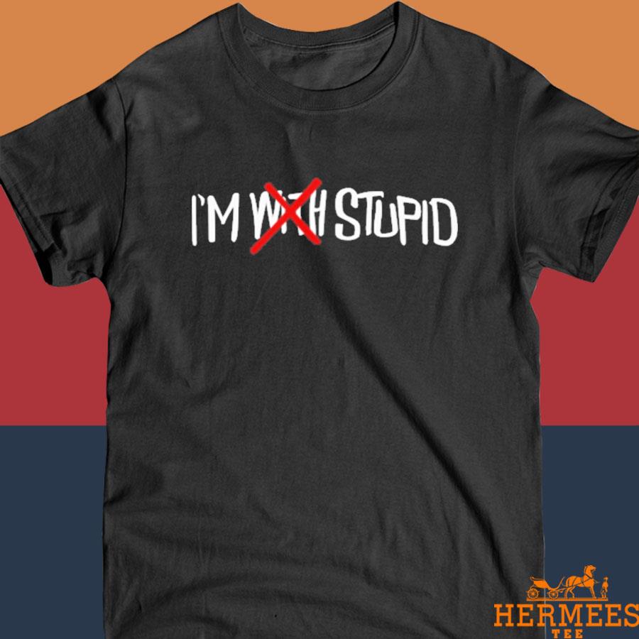 Official Noahfinnce Wearing I'm With Stupid Shirt