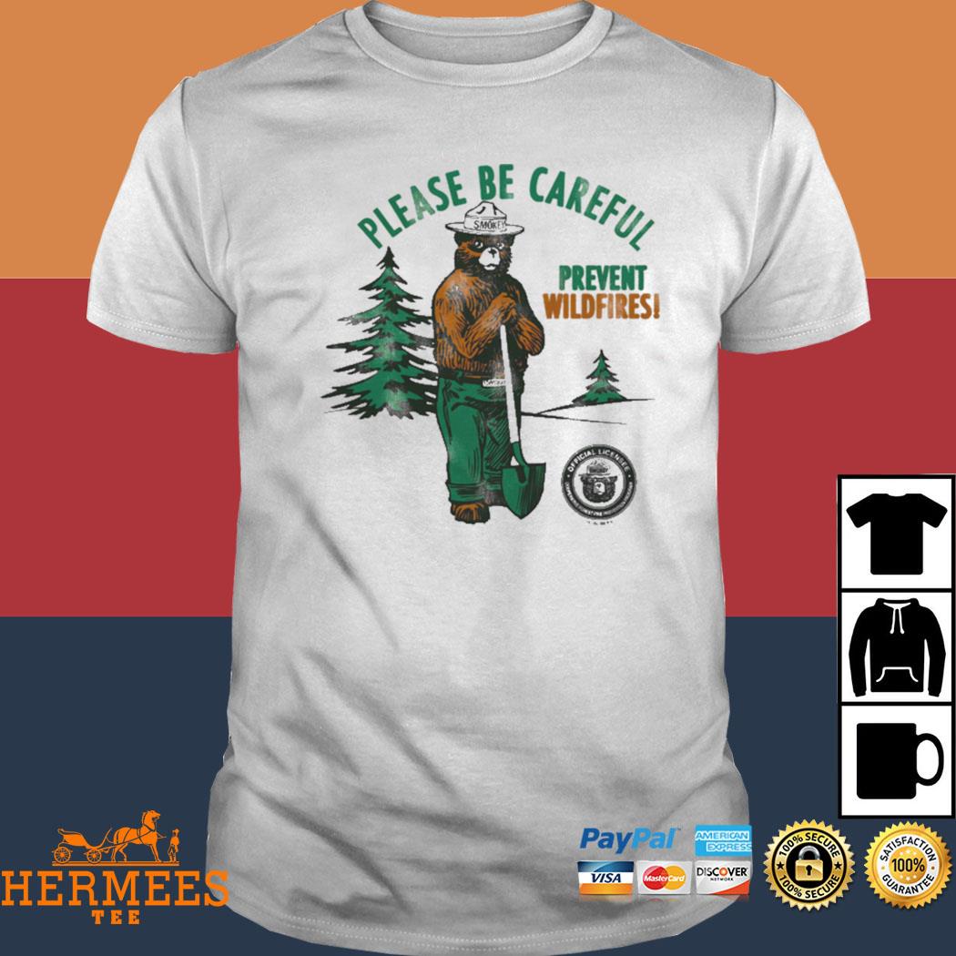 Official Please Be Careful Prevent Wildfires Smokey Bear Ringer Shirt