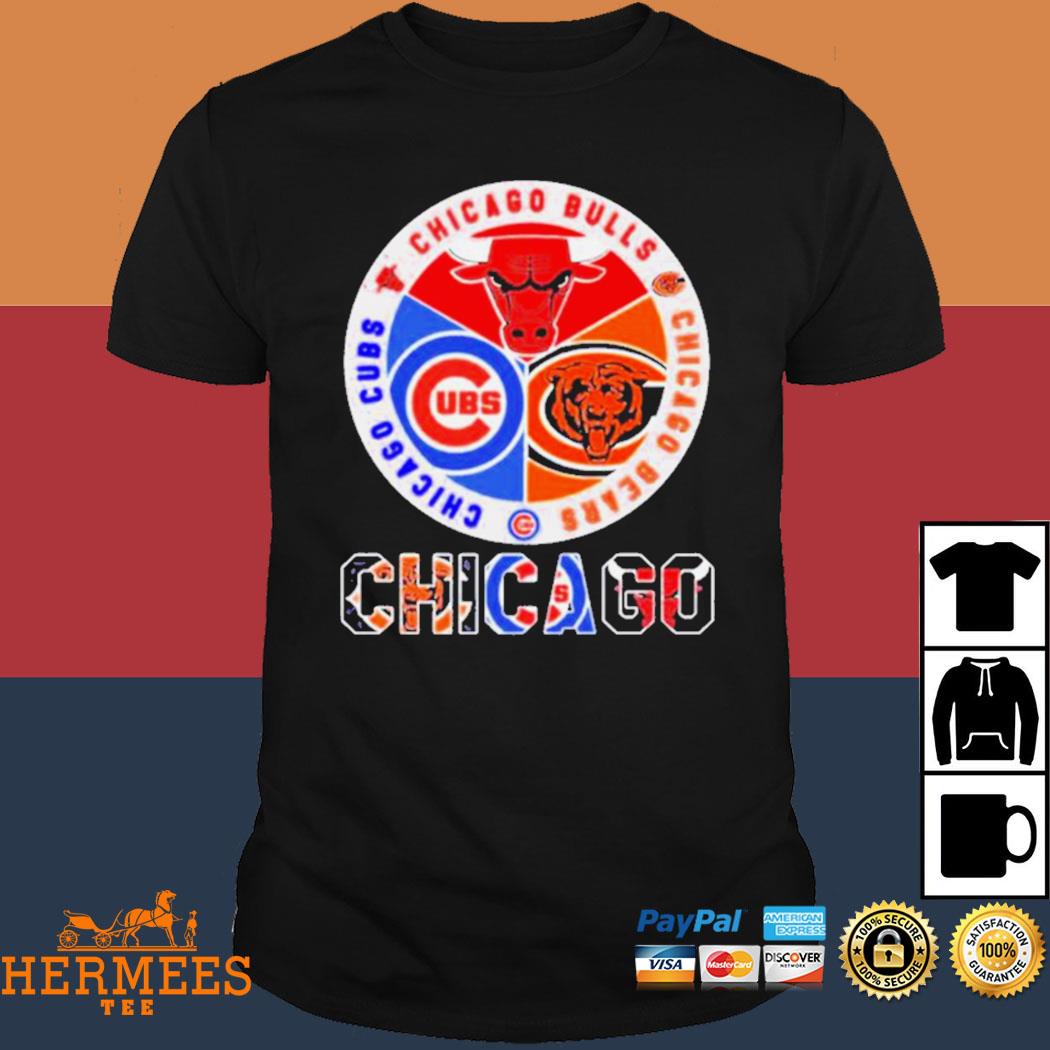 Chicago Bulls Chicago Bears And Chicago Cubs Logo Teams New Design Shirt -  High-Quality Printed Brand