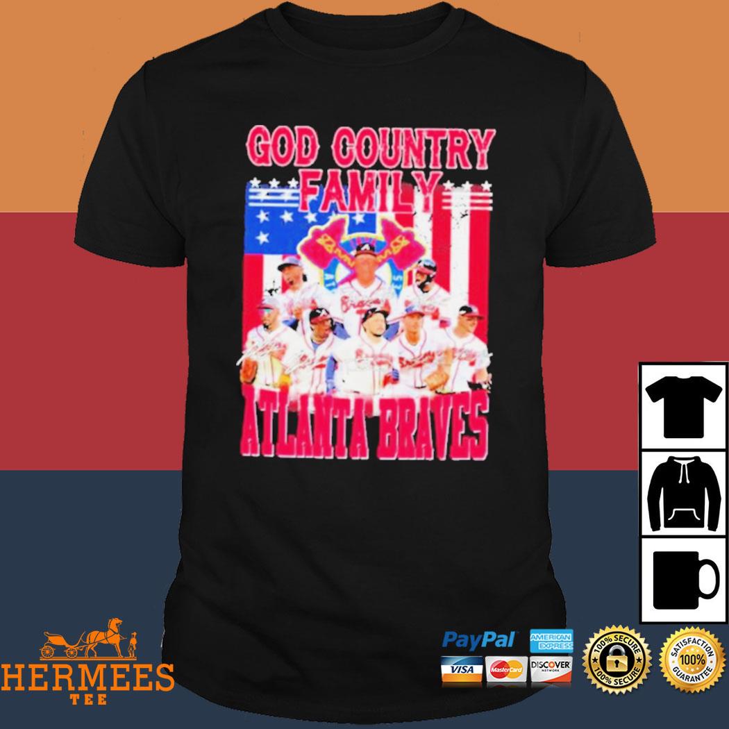 God country family atlanta braves team player american flag shirt - Limotees