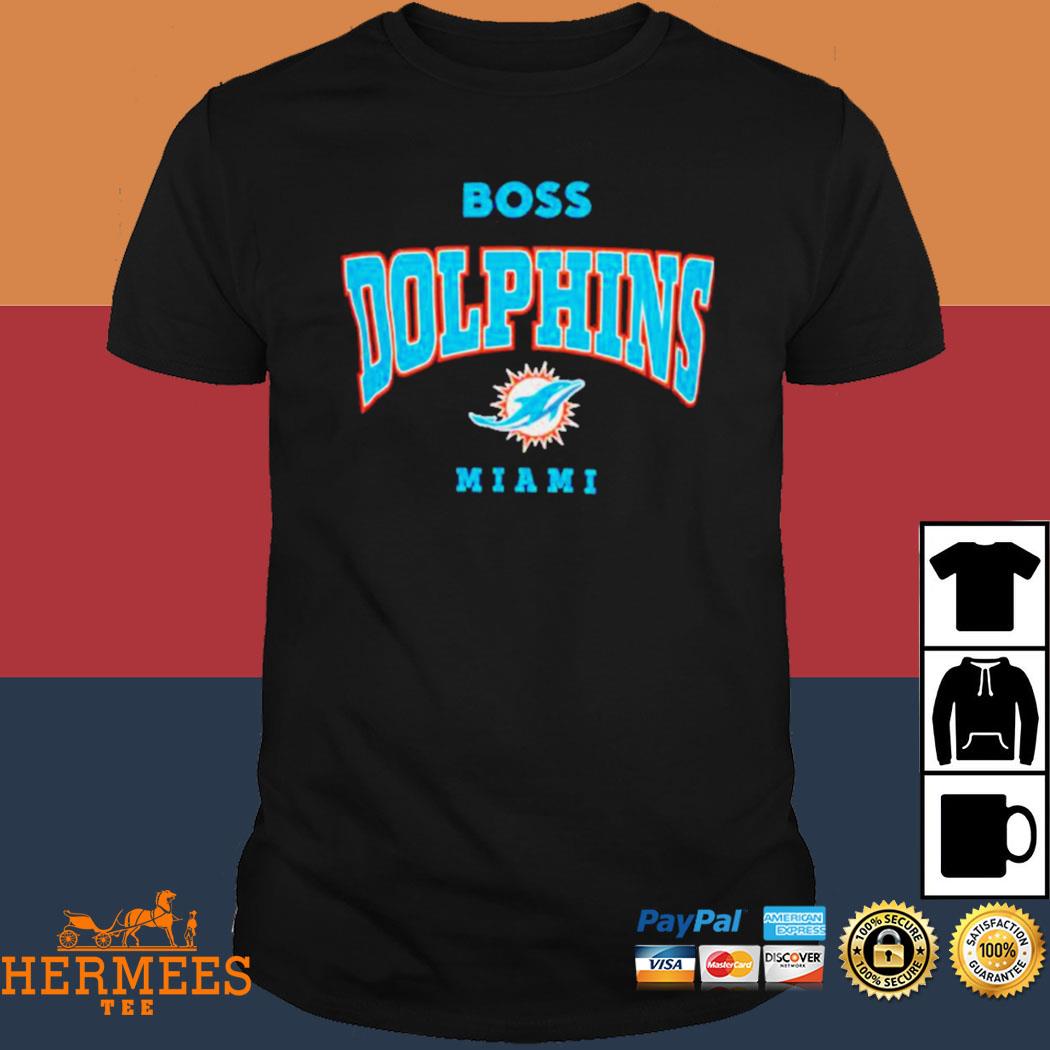 Men's BOSS X NFL White Miami Dolphins Huddle T-Shirt in 2023