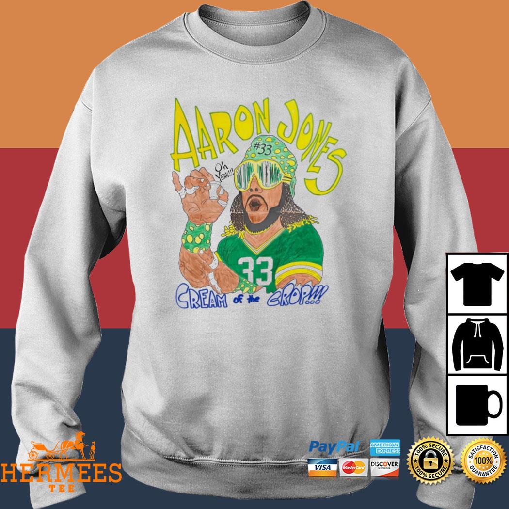 Official Aaron jones 33 cream of the crop shirt, hoodie, sweater, long  sleeve and tank top