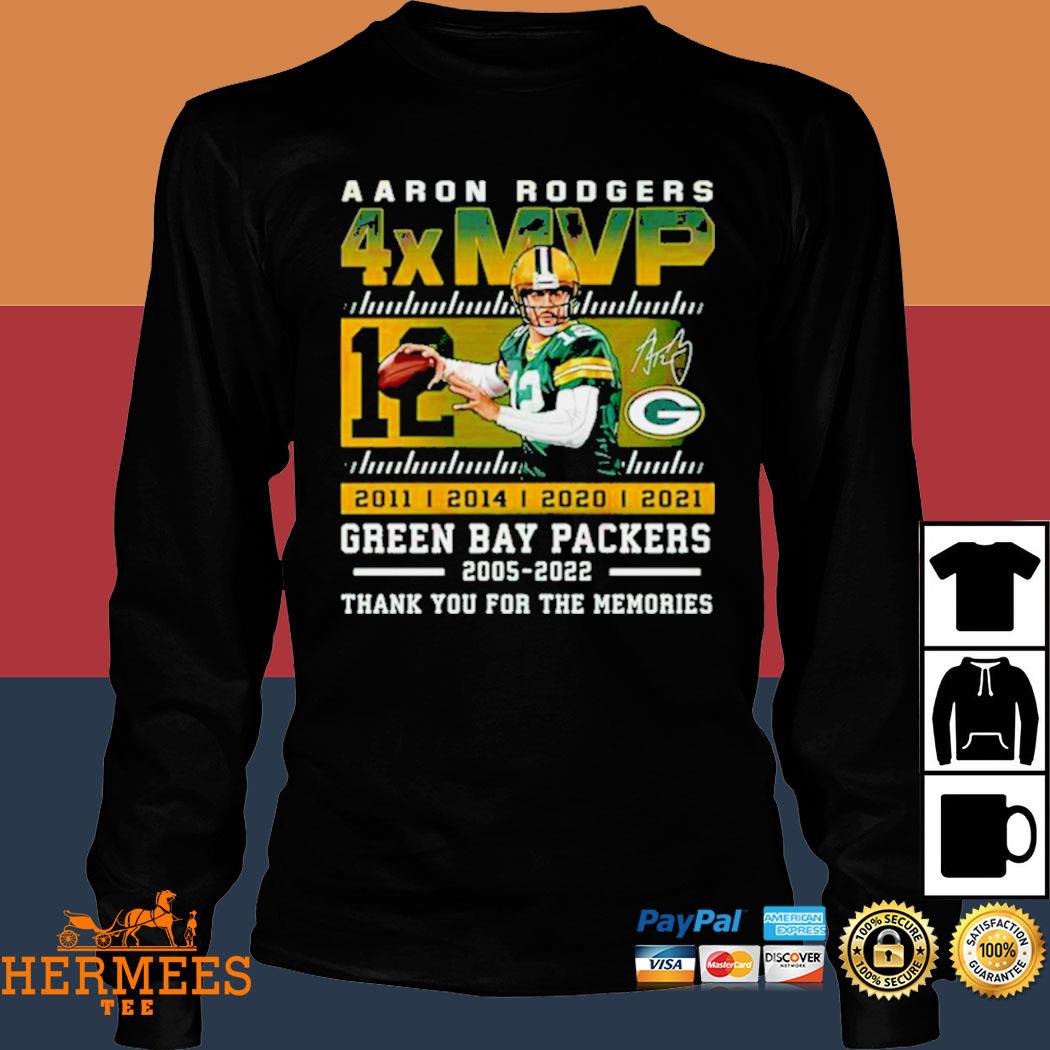 Green Bay Packers Thank You Aaron Rodgers 2005-2022 signature shirt,  hoodie, sweater, long sleeve and tank top