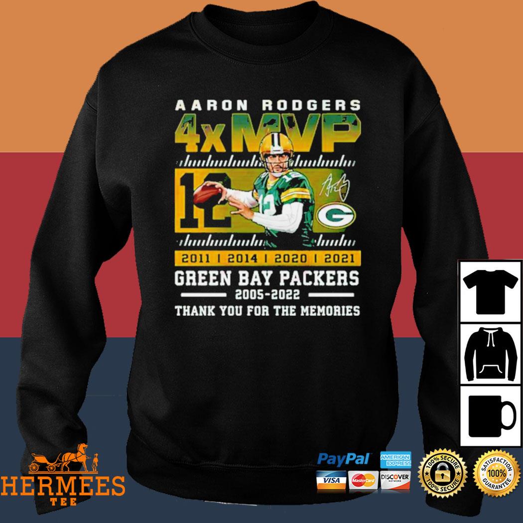 Green Bay Packers Thank You Aaron Rodgers 2005-2022 signature shirt,  hoodie, sweater, long sleeve and tank top