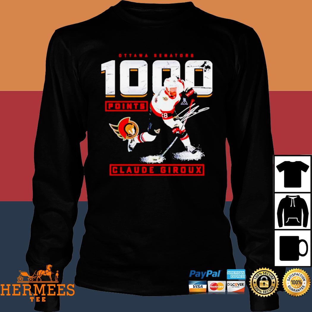 Claude Giroux Ottawa Senators 1000 career points signature 2023 shirt,  hoodie, sweater, long sleeve and tank top