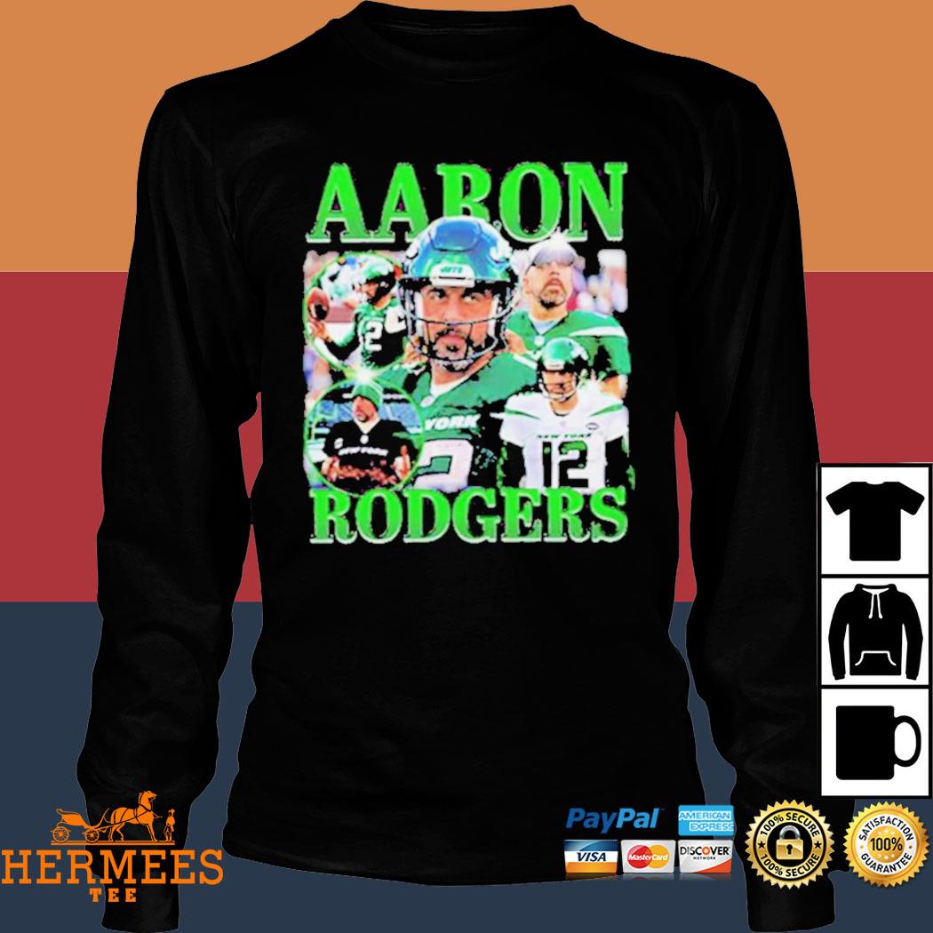 Aaron Rodgers New York Jets Homage Blitz Graphic T-shirt