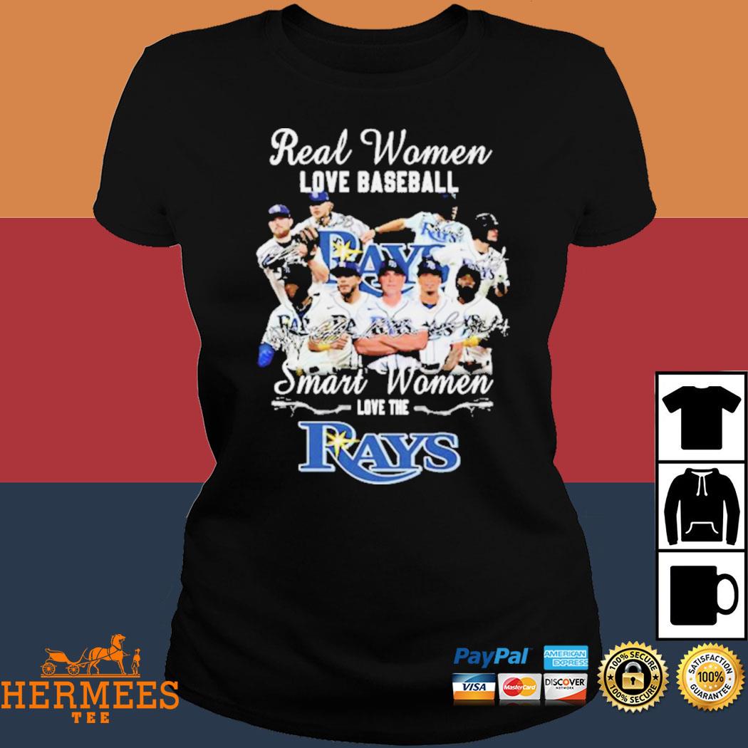 Real women love baseball smart women love the devil rays team player shirt,  hoodie, sweater, long sleeve and tank top