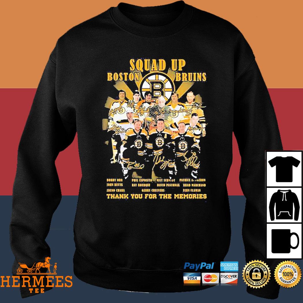 Squad Up Boston Bruins 2023 Thank You For The Memories Signatures Shirt -  Shibtee Clothing