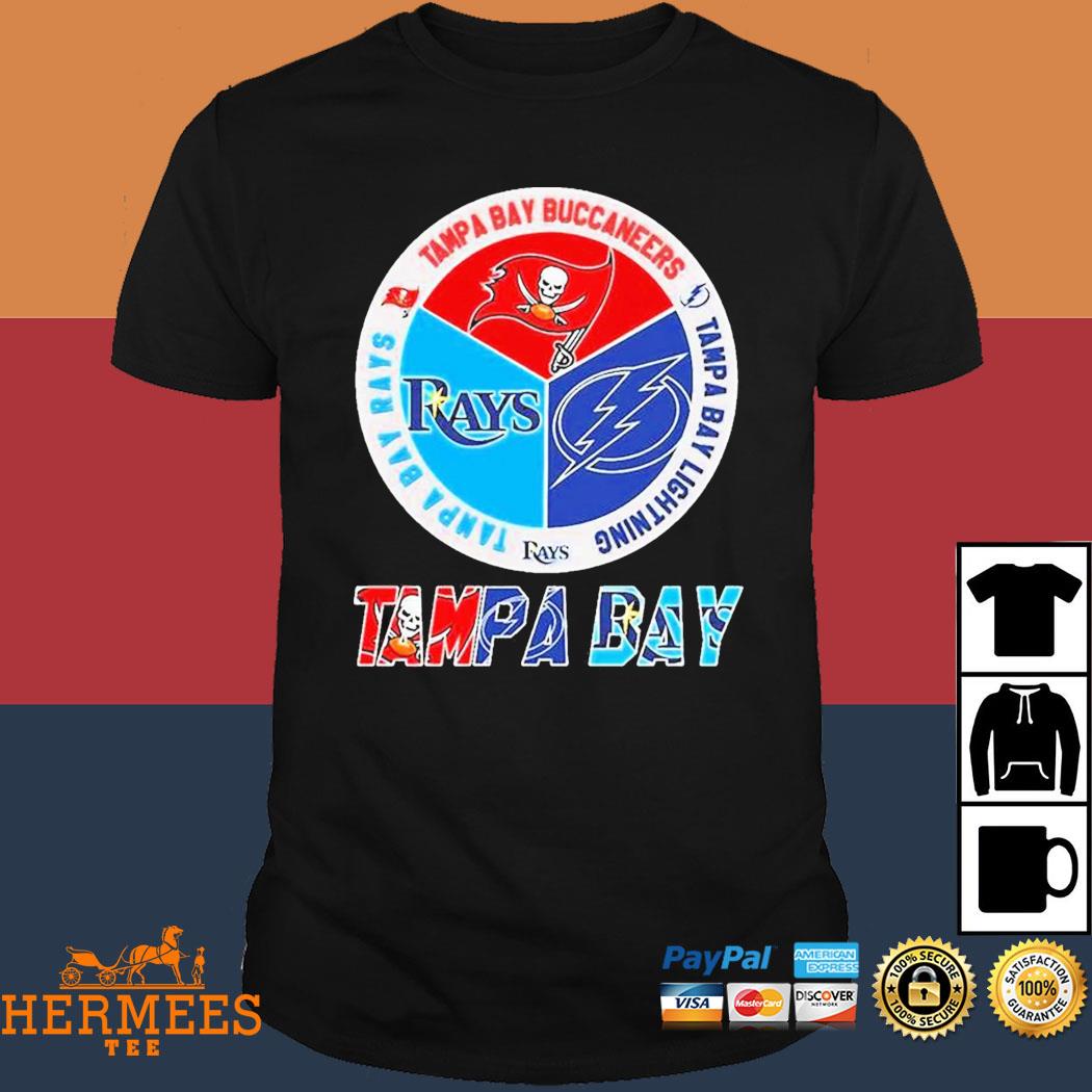 Official Tampa Bay Sports Teams Logo Shirt Rays Bucs And Lightning