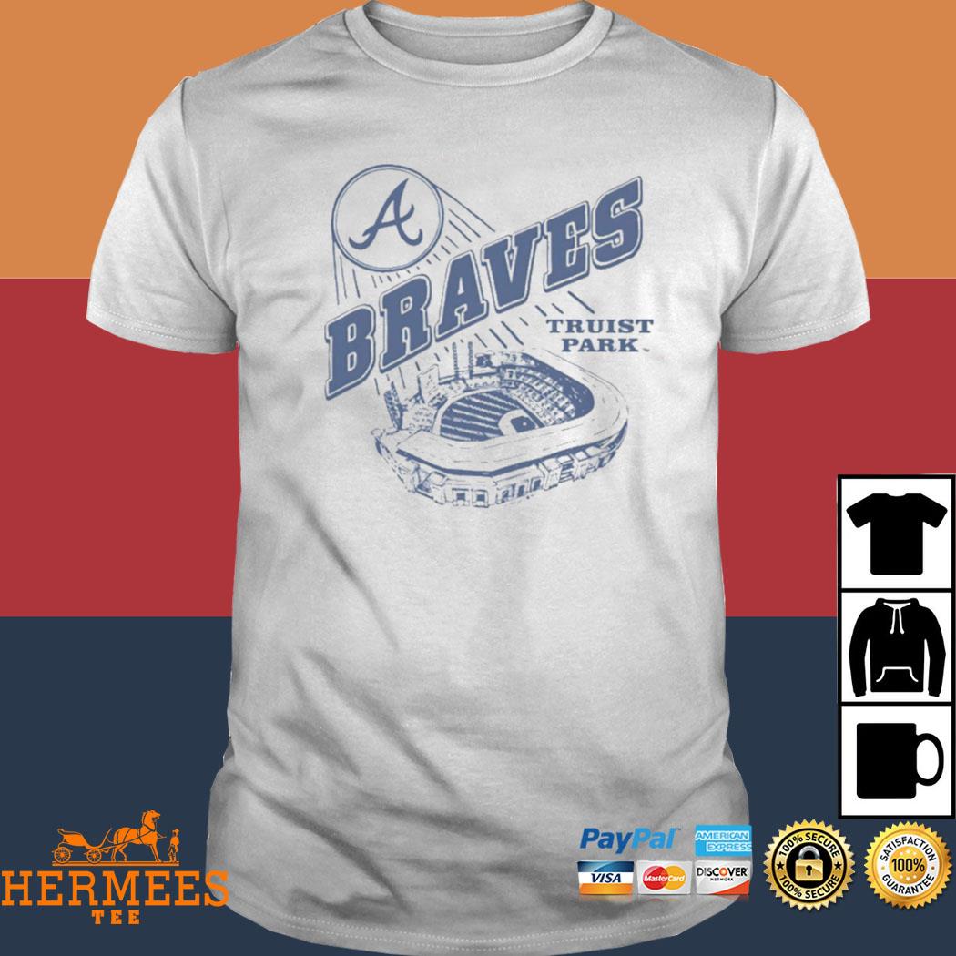 Atlanta Braves Hoodie from Homage. | Navy | Vintage Apparel from Homage.