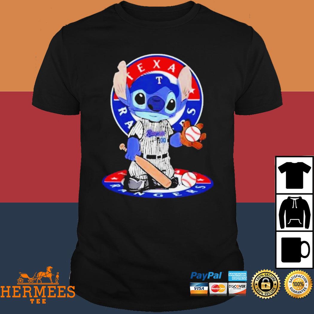 Baby Stitch Texas Rangers Baseball Logo 2023 Shirt