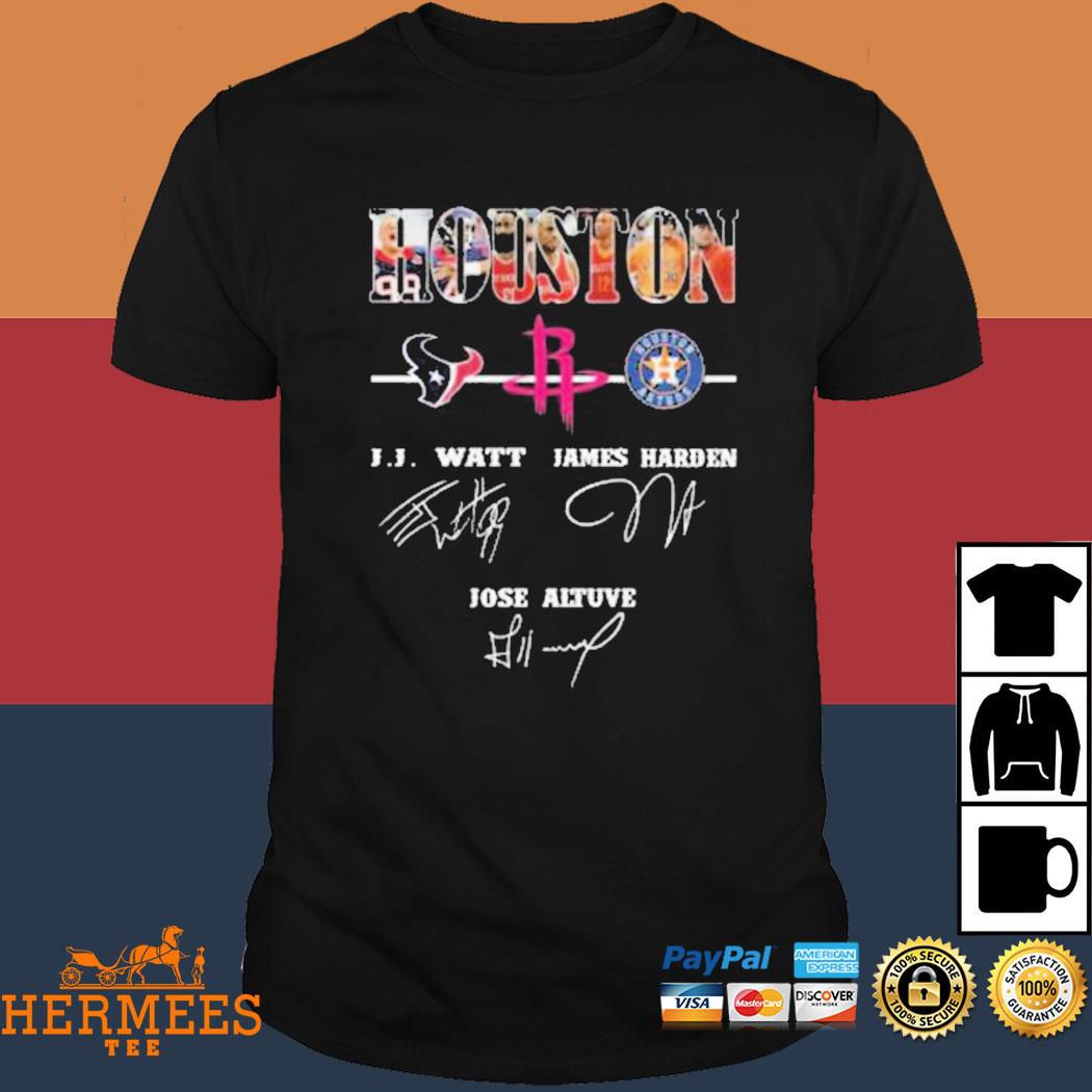 Houston Texans Deshaun Watson Houston Rockets Hakeem Olajuwon Houston  Astros Nolan Ryan city signatures shirt, hoodie, sweater, long sleeve and  tank top