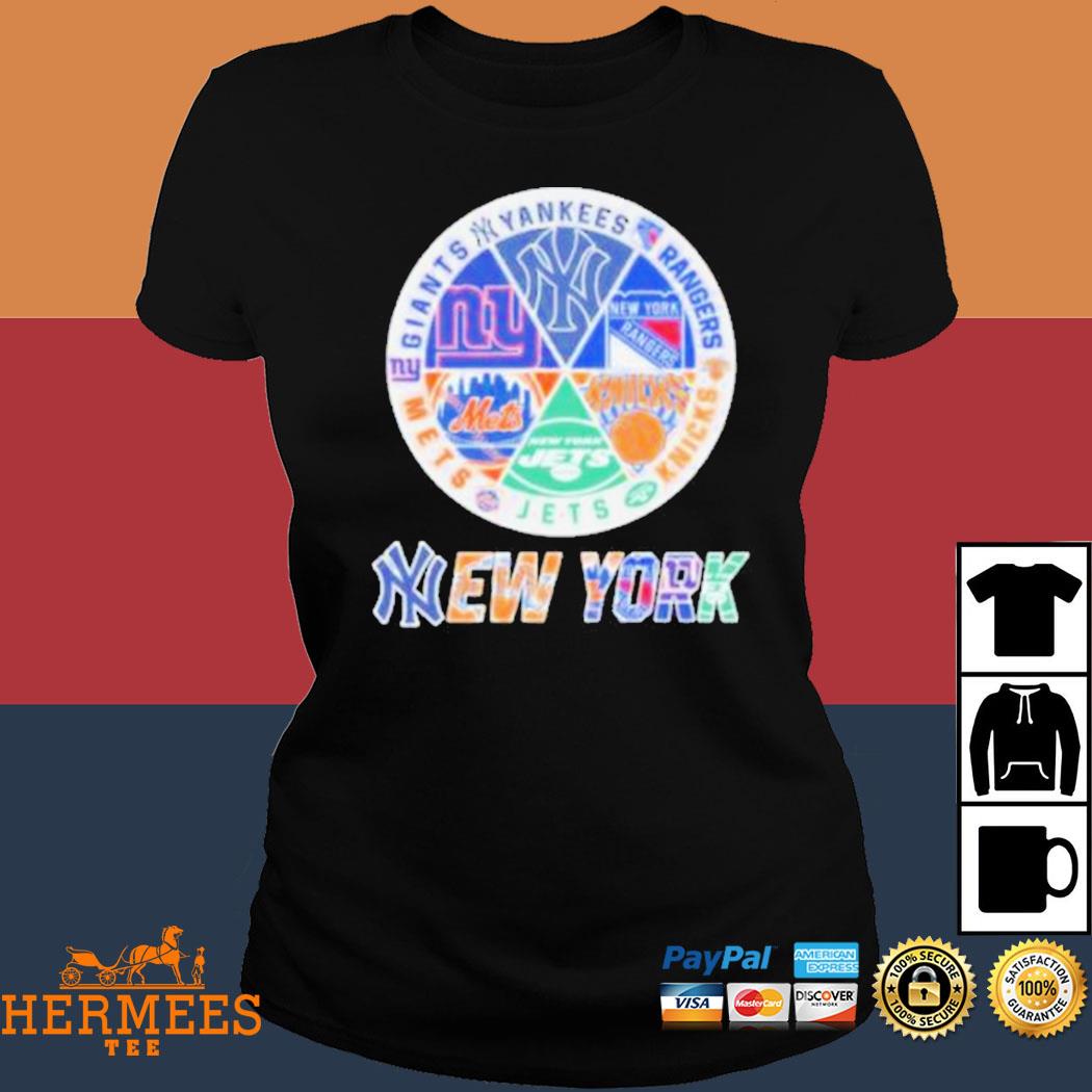 New York Knicks New York Rangers New York Jets and New York Yankees 2023  shirt, hoodie, longsleeve, sweatshirt, v-neck tee