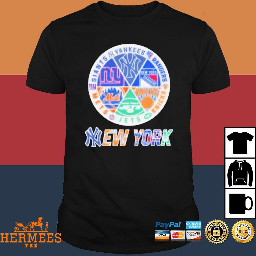 New York Yankees Giants Rangers Knicks logo 2023 shirt, hoodie, sweater,  long sleeve and tank top