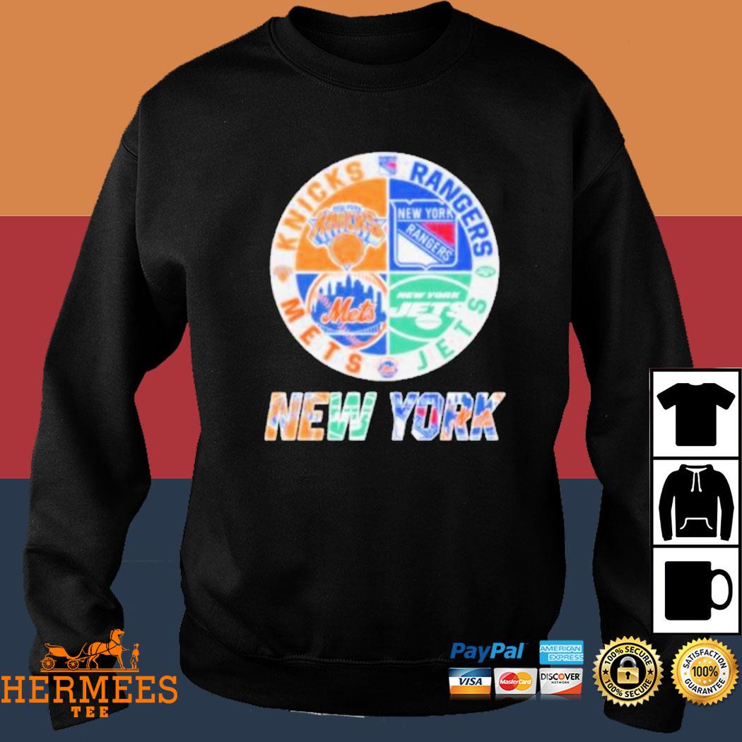 Official new york knicks new york rangers new york jets new york mets new  york city 2023 logo T-shirts, hoodie, tank top, sweater and long sleeve t- shirt