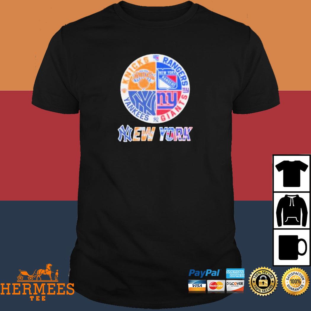 New York Yankees Giants Knicks Rangers logo shirt, hoodie, sweater, long  sleeve and tank top