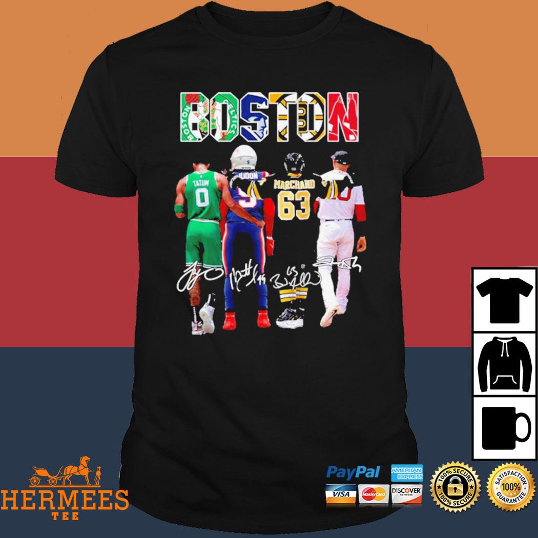 Tatum Marchand Boston Celtics New England Patriots Boston Bruins And Boston  Red Sox Signatures Shirt