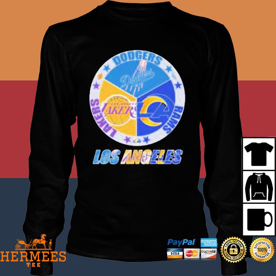 Los angeles Dodgers rams Lakers T-shirt, hoodie, sweater, long sleeve and  tank top