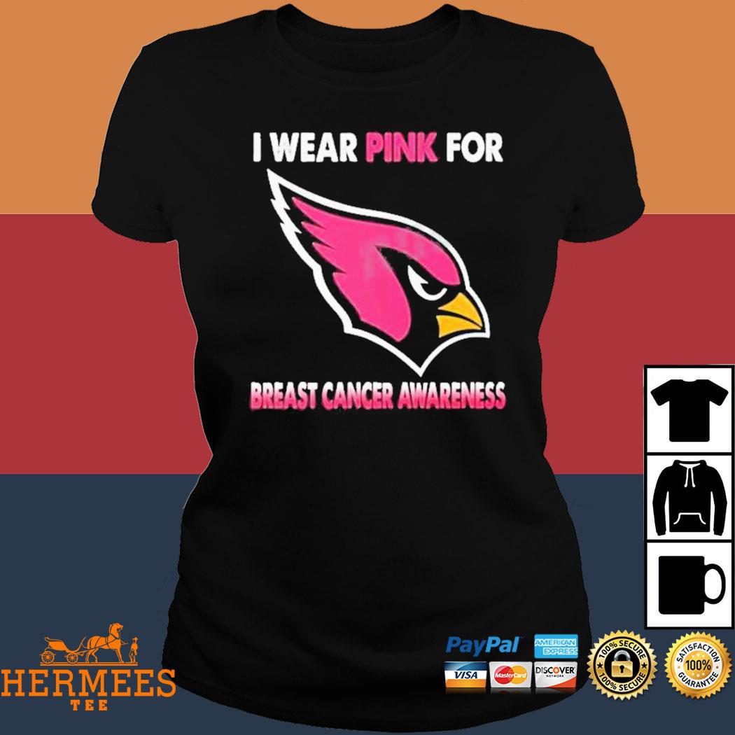 Arizona Cardinals I Wear Pink For Breast Cancer Awareness Shirt