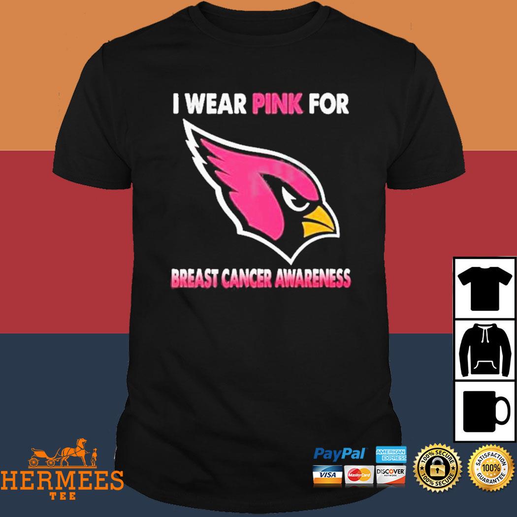 Arizona Cardinals I Wear Pink For Breast Cancer Awareness Shirt