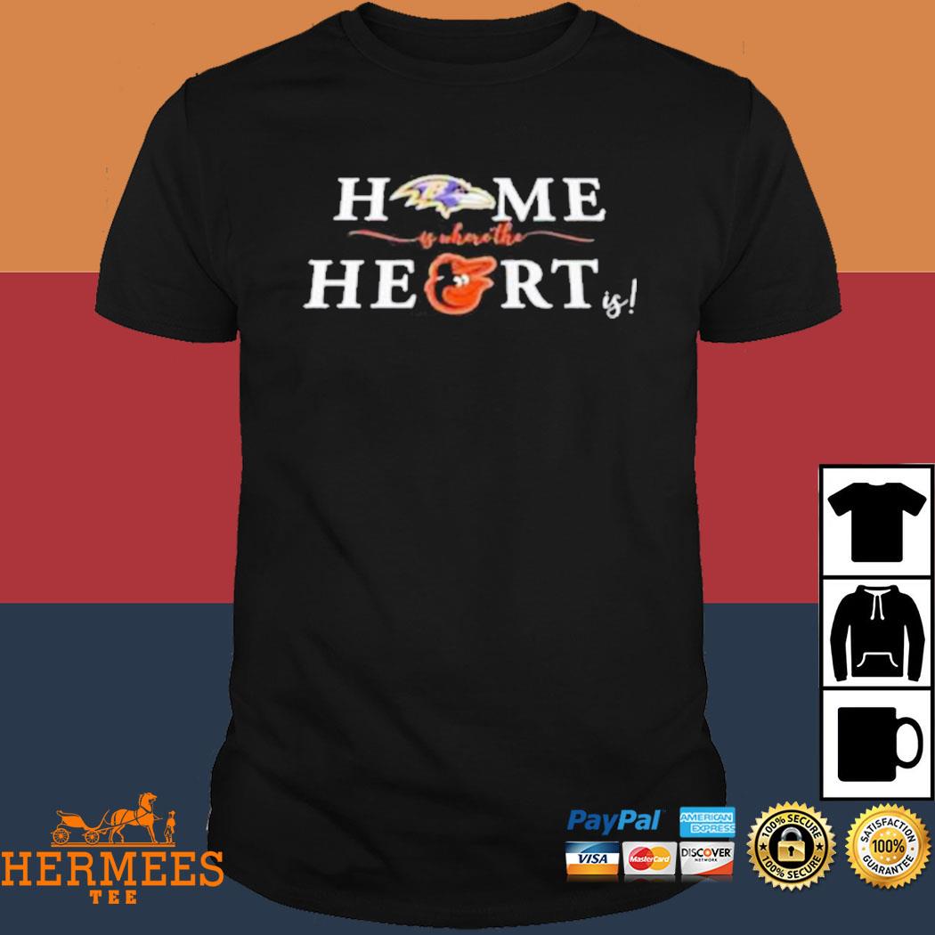 Baltimore Orioles Baltimore Ravens Logo In Heart Shirt