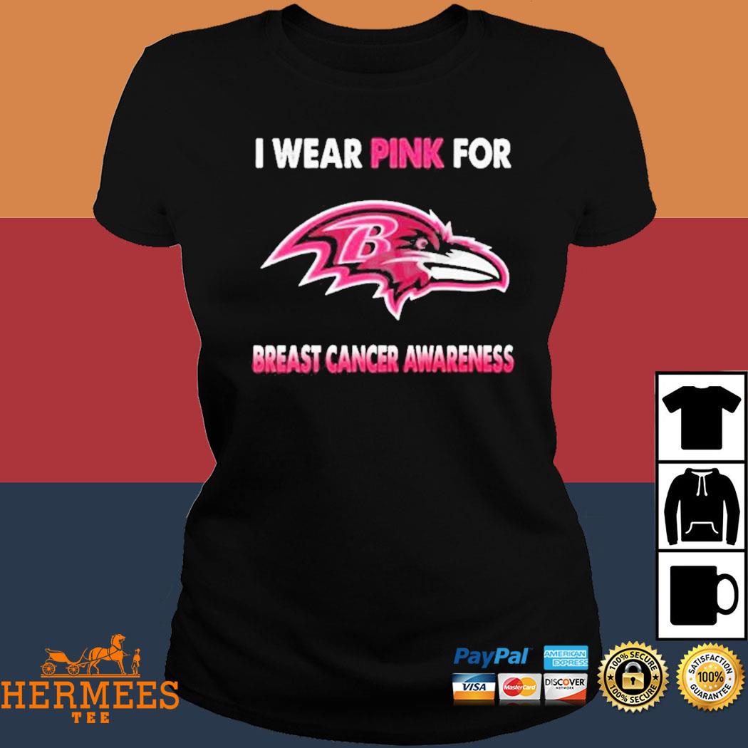 Baltimore Ravens I Wear Pink For Breast Cancer Awareness Shirt, hoodie,  sweater, long sleeve and tank top