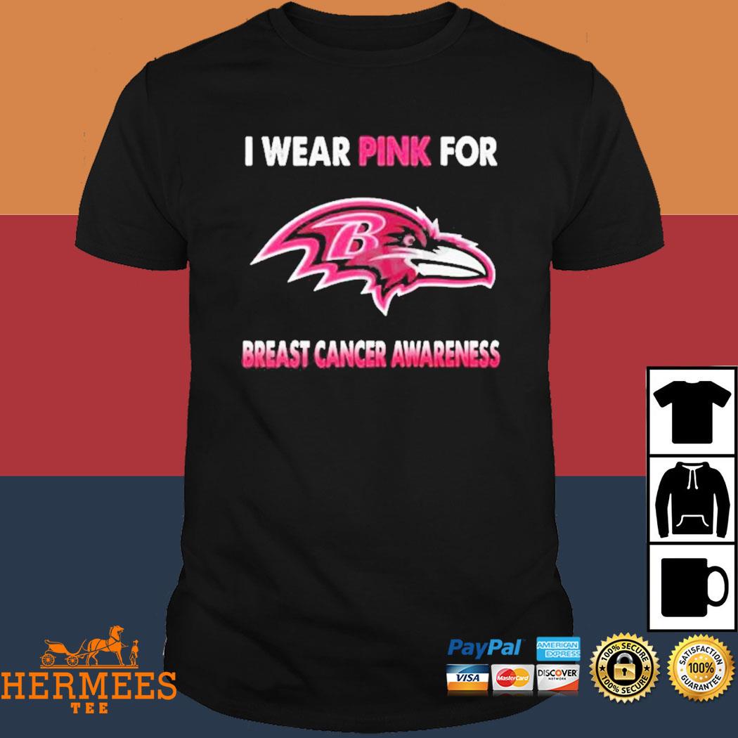 Baltimore Ravens I wear pink for Breast Cancer Awareness t-shirt